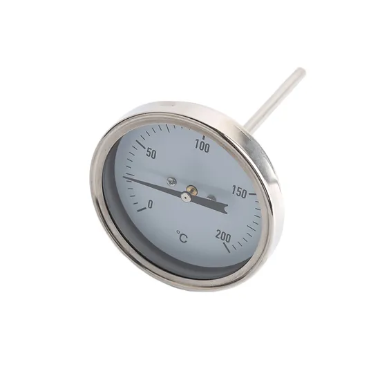 Industrial Stainless Steel 2.5inch Bimetal Thermometer 0-200 Degree