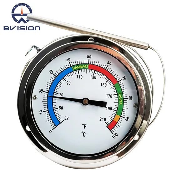 Y125 100º C Stainless Steel Capillary Thermometer