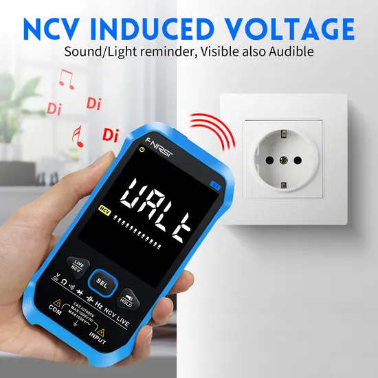 Rechargeable Handheld Digital Professional Multimeter Non-Contact Voltage Tester AC/DC Voltage Meter LCD Screen Current Tester
