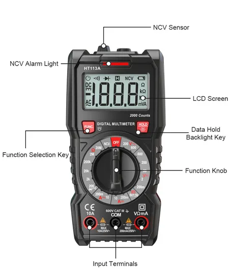 Professional Analog Digital Multimeter Multi-Function 5 in 1