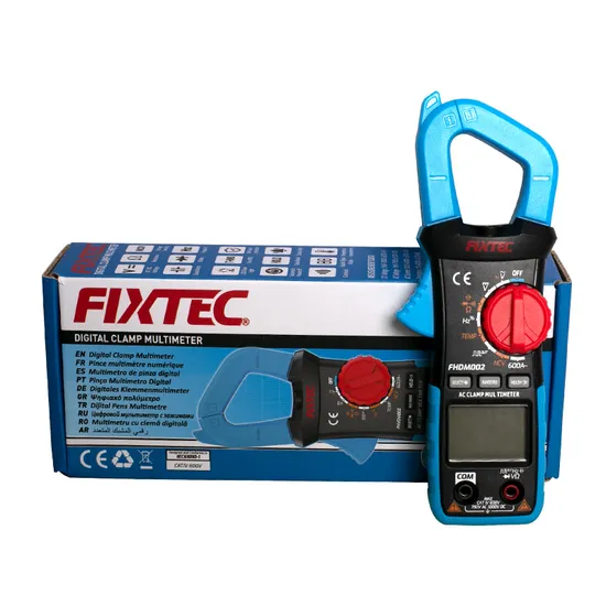 Fixtec Digital Clamp Meter AC/DC Current True Auto-Ranging Meter Hz Temperature Capacitance Live Checkvoltage Tester