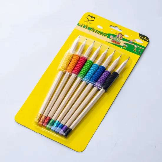 Office Supply Standard Pencils Hb Pencil with Eraser in Log Color for School Stationery