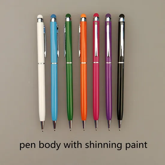 Slim Screen Touch Customized Logo Stylus Hotel Ball Pen for Promotion Gift