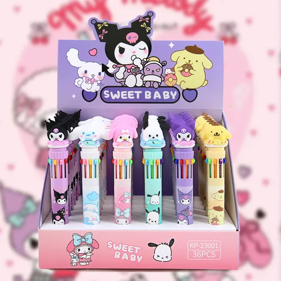 Korean Cartoon Multi Color Pen Cute Girl Anime Ten Color Pen