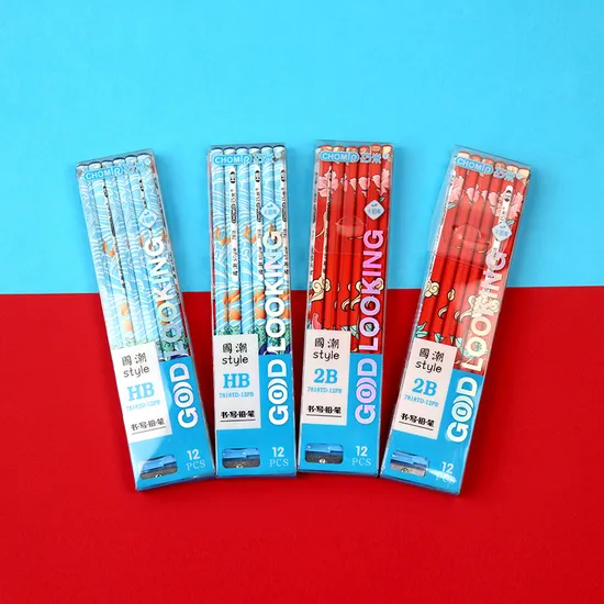 Custom Hb 2b High Strength Pencil Lead Triangular Basswood Graphite Pencil