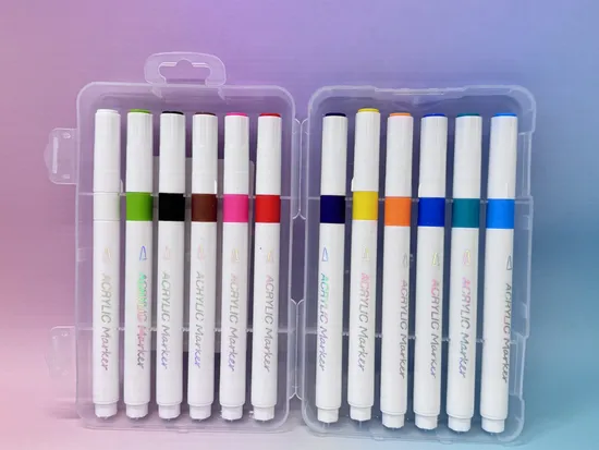 Eco-Friendly Acrylic Markers for Sustainable Art with Brush Tips