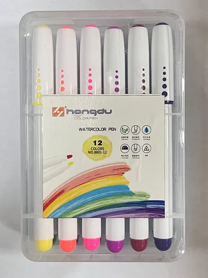 Stationery Felt Pen Watercolor Pen Marker Fiber Tip Marcador Fineliner for School