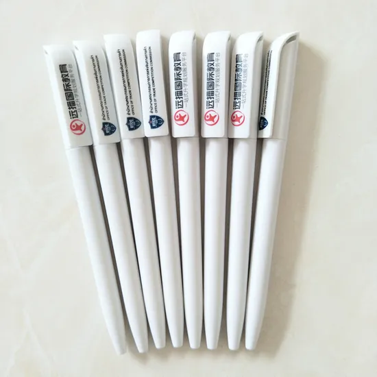 Advertising Promotion Gift White Ball Pen Customized Ball Point Pen with Custom Logo