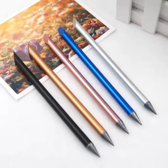 Minimal Design Metal Forever Pen Endless Pen Eternal Pencil for Sketch Writing