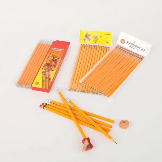 School Supplies Standard Natural Wooden Pencil Kids Writing Hb Pencils for Kids