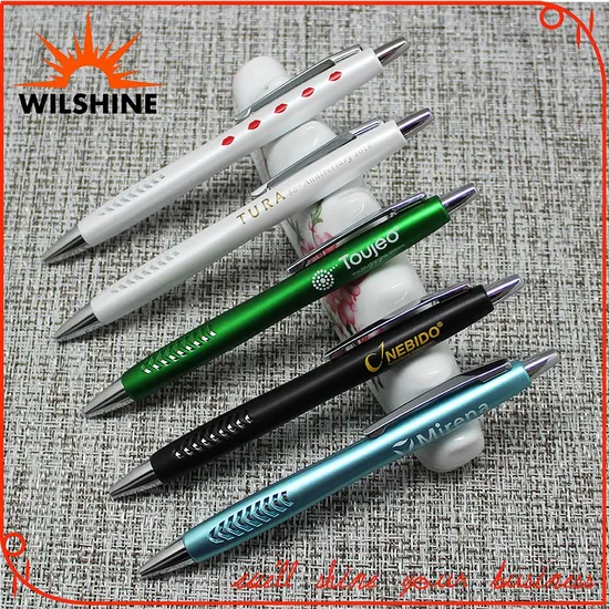 New Style of Plastic Ball Pen with Metallic Paint and Shiny Parts for Promotion (BP0273)
