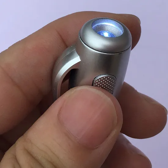 Silvery Plastic LED Light Pen