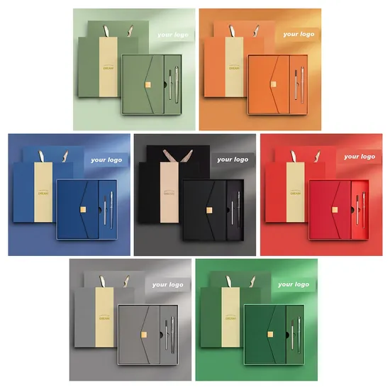 High Quality Customizable 3 in 1 Diary Notebook Corporate Gift for Office Business with Pen and Box