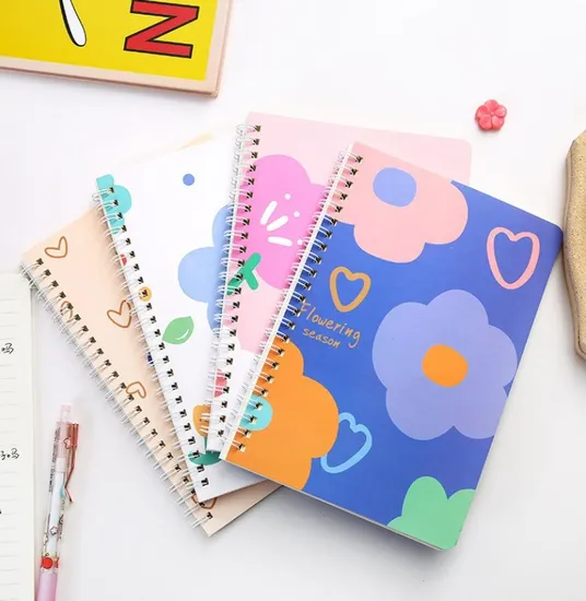 Custom A5 Student Notebook Cute Cartoon Spiral Binding Notebook