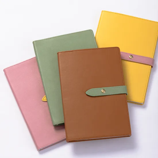Color Contrast Notebook with Simple Buckle Closure for Easy Organization
