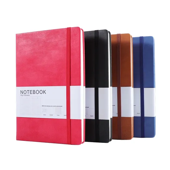 Luxury Personalized Printing Note Book PU Leather Custom A5 Hardcover Journal Notebook