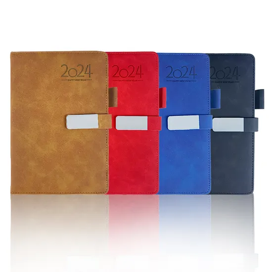 Custom 2026 Diary Planner A5 PU Leather Agenda Notebook with Metal Magnet