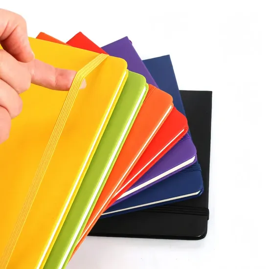 Custom Elastic Band PU Leather Journals Notebook for Office School Students