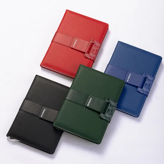 Chic White Buckle Notepad with Durable Cover for Everyday Use