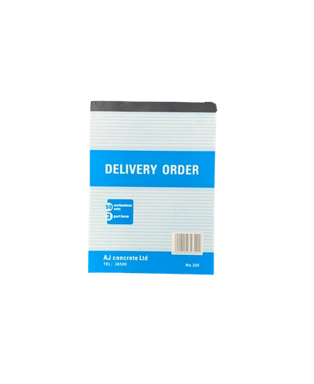 3 Part Delivery Order Carbonless, Blue, 210 X 130 mm 150 Pages White Pink Canary NCR Paper 3 Parts for Delivery Use