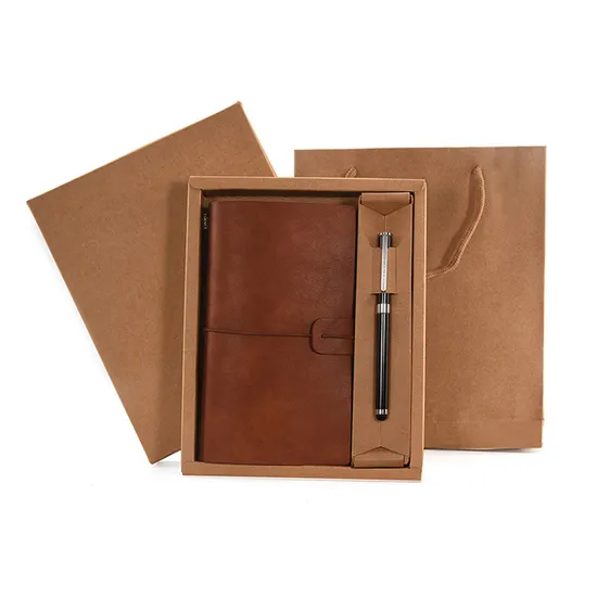 A6 Strap-Bound Notebook Customized for Campus Students, Notebook for Business Meetings, Imitation Leather Notebook with Pattern and Logo Customization.