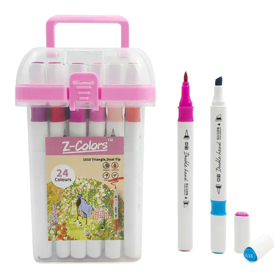 24 Colors Dual Tip Brush Tip Pen for Drawing