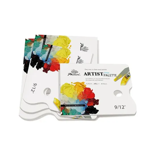 Oval Shaped Disposable Artist Paper Palette for Oil Acrylic Watercolor