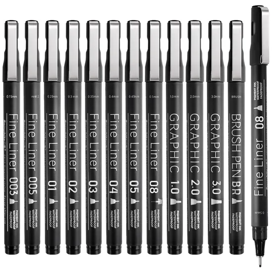 Black Color Snowhite Graphic Liner