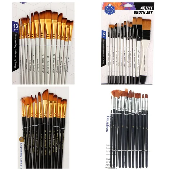 12PCS Watercolor Paintbrush Oil Paintbrush Set Acrylic Paintbrush
