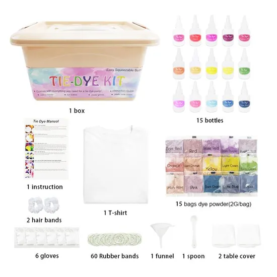 Art Supplies 15 Colors DIY Tie Dye Paint Kits Factory Price