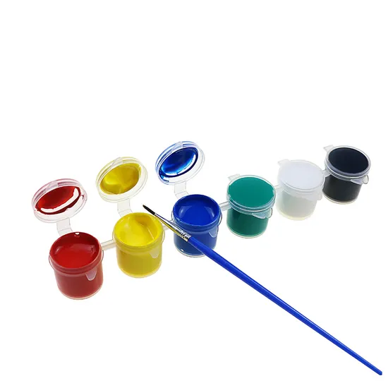 Professional 10ml*6 Colors Paint Pot Acrylic Paint Set with Brush for Kids