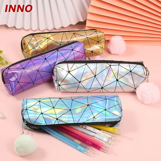 Factory Direct Selling Inno Brand R060# Plush Large Capacity Pencil Case PU/PVC Leather Stationery Bag Eco-Friendly