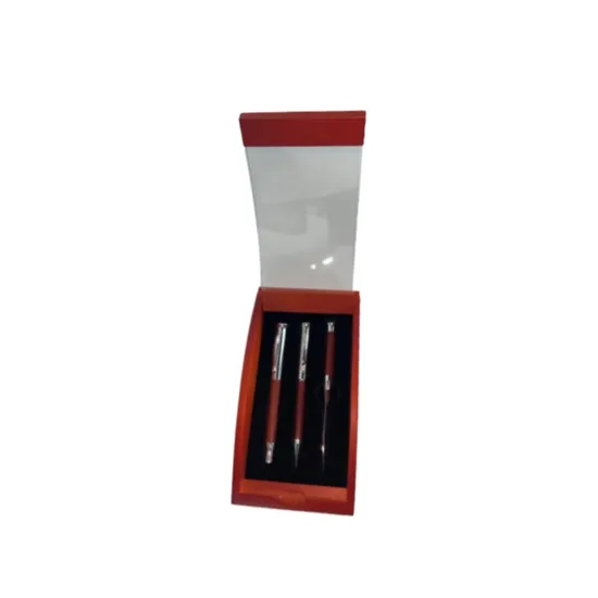 Elegant and Warm Redwood Pen Box Set, Comfortable Touch Helps