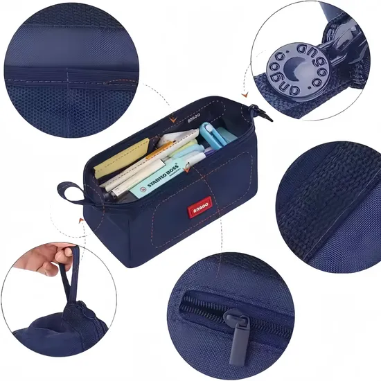 PU/TPU/EVA/PVC/Twill Fabric/Jean/Fabric/Canvas/600d/Cotton/Lace/Plush/Mesh/Sandwich/Papyrus Hot Selling High Quality New Fashion Pen Pencil Pouch Case