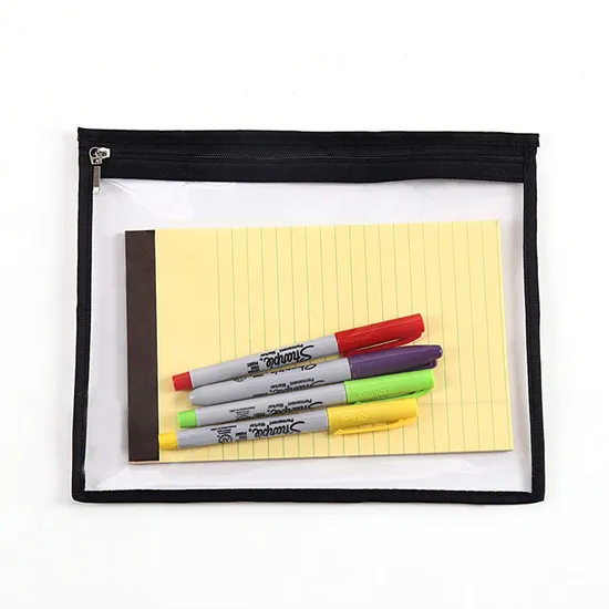 Multi-Purpose Water Resistant Clear Zipper Pouch PVC Organizer Bag Pencil Pouch