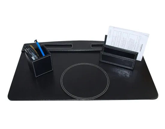 OEM Handmade PU Leather Office Desk Set