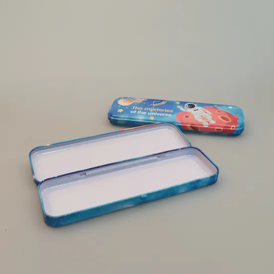 School Stationery Gift Box with Customized Printing Tinplate Pencil Case