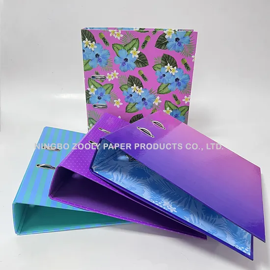 Assorted Color Printing A4 FC 3" Paper Lever Arch File Clip File Ring Binder 2" Paper Lever Arch File Folder