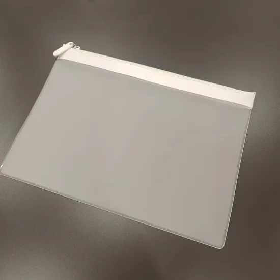 Custom Logo Translucent Frosted Plastic Envelopes Document Waterproof File Folder with Zipper