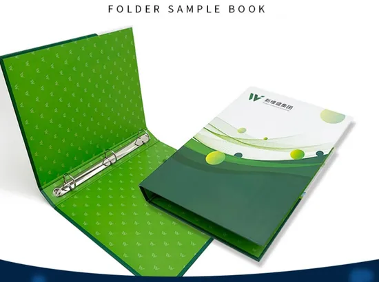 Custom A4 Printing Company Catalogue Paper Board Collection Folders with Metal Rings