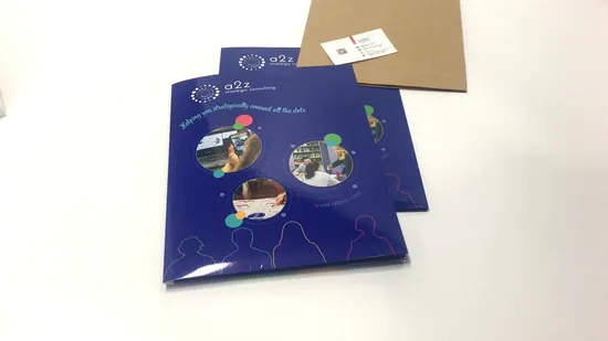 Customize Fashion Handmade White Cardboard Paper Business Document File Folders for School Office