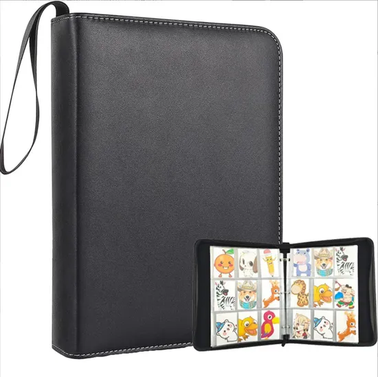 Sport Card 9 Pocket Toloader Binder Factory Direct Top Loader Card Binder Trading Holder Leather Folder