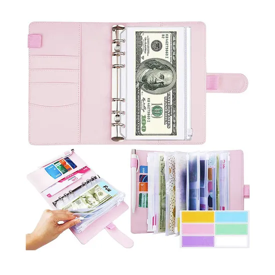 Customized Eco-Friendly PU Leather A6 Vinyl File Binder
