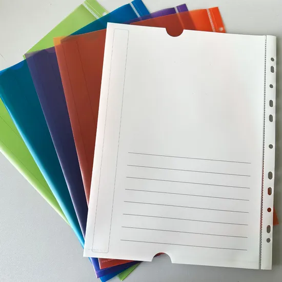 Dollar Store Quality Waterproof Business Document Bag Pastel Colored File Folders 5 Assorted Colors Pack of 20