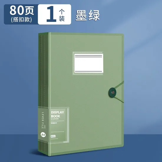 A4 PP File Folders with 80-Pocket A4 Sheet Presentation Interstitial Filing Folders Organizer, Multiple Pages File Organizer