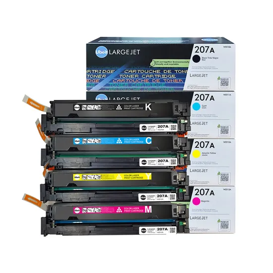 High Quality Compatible Color Laser Toner Cartridge 207A 207 W2210A W2211A W2213A W2212A Printer Supplier for HP