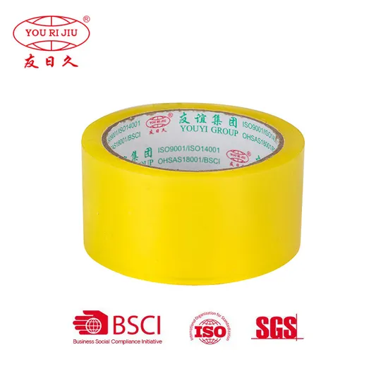 30% off Yourijiu Crystal Yellowish Waterproof Clear BOPP OPP Adhesive Packaging Economic Grade Customized Factory Price Easy Tear Tape