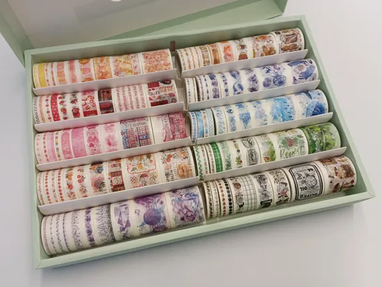 Wholesale Easily Peel Paper Type DIY Decorate Washi Type Colorful Gift Set