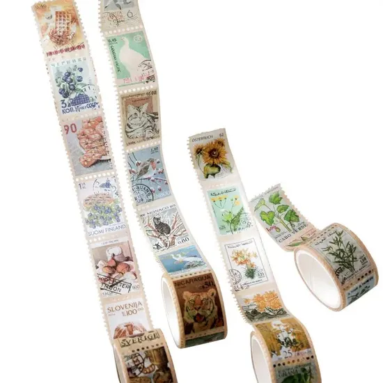 Colorful Masking Gold Foil Logo Kawaii Paper Washi Tape