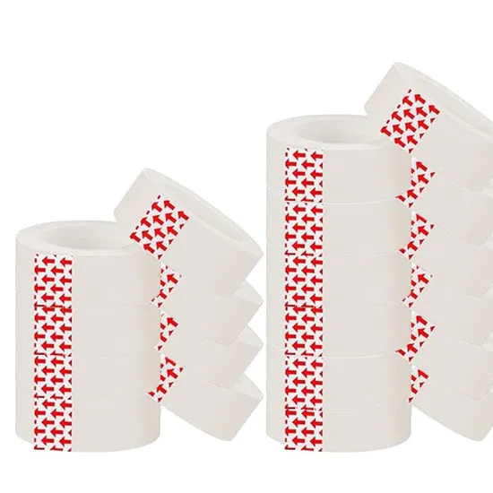 Non-Toxic BOPP White Adhesive Logo Invisible Office Stationery Tape Machine 35-45mic